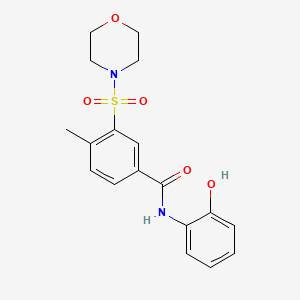 molecular formula C18H20N2O5S B5067351 N-(2-hydroxyphenyl)-4-methyl-3-(4-morpholinylsulfonyl)benzamide 
