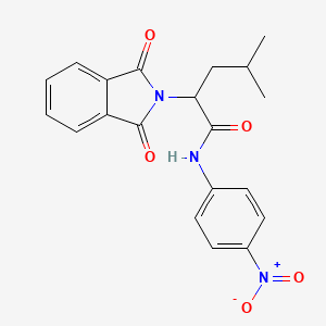 molecular formula C20H19N3O5 B5067367 2-(1,3-dioxo-1,3-dihydro-2H-isoindol-2-yl)-4-methyl-N-(4-nitrophenyl)pentanamide 