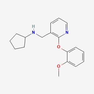 molecular formula C18H22N2O2 B5067389 N-{[2-(2-methoxyphenoxy)-3-pyridinyl]methyl}cyclopentanamine 