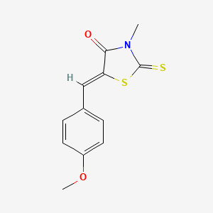 molecular formula C12H11NO2S2 B5067400 5-(4-methoxybenzylidene)-3-methyl-2-thioxo-1,3-thiazolidin-4-one 