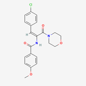 molecular formula C21H21ClN2O4 B5067401 N-[2-(4-chlorophenyl)-1-(4-morpholinylcarbonyl)vinyl]-4-methoxybenzamide 