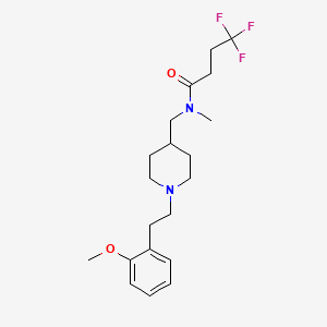 molecular formula C20H29F3N2O2 B5067403 4,4,4-trifluoro-N-({1-[2-(2-methoxyphenyl)ethyl]-4-piperidinyl}methyl)-N-methylbutanamide 