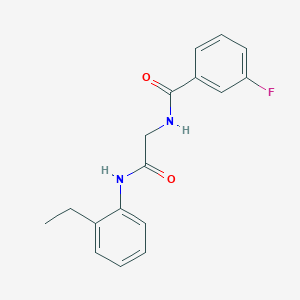 molecular formula C17H17FN2O2 B5067411 N-{2-[(2-ethylphenyl)amino]-2-oxoethyl}-3-fluorobenzamide 