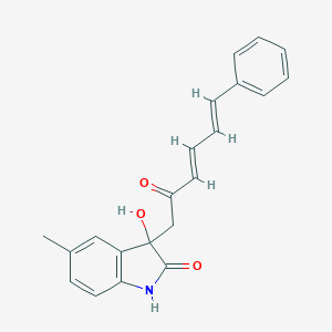 molecular formula C21H19NO3 B506743 3-hydroxy-5-methyl-3-(2-oxo-6-phenyl-3,5-hexadienyl)-1,3-dihydro-2H-indol-2-one CAS No. 1164491-44-4