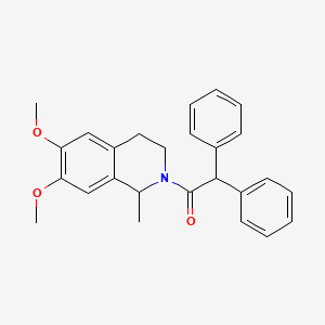 2-(diphenylacetyl)-6,7-dimethoxy-1-methyl-1,2,3,4-tetrahydroisoquinoline