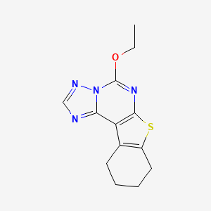 molecular formula C13H14N4OS B5067447 5-ethoxy-8,9,10,11-tetrahydro[1]benzothieno[3,2-e][1,2,4]triazolo[1,5-c]pyrimidine 