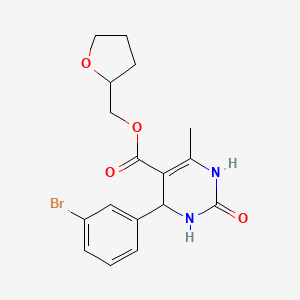 molecular formula C17H19BrN2O4 B5067451 tetrahydro-2-furanylmethyl 4-(3-bromophenyl)-6-methyl-2-oxo-1,2,3,4-tetrahydro-5-pyrimidinecarboxylate 