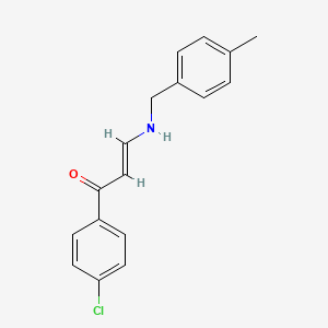 molecular formula C17H16ClNO B5067465 1-(4-chlorophenyl)-3-[(4-methylbenzyl)amino]-2-propen-1-one 