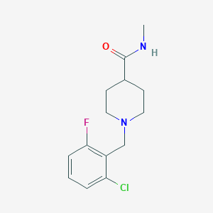 molecular formula C14H18ClFN2O B5067472 1-(2-chloro-6-fluorobenzyl)-N-methyl-4-piperidinecarboxamide 