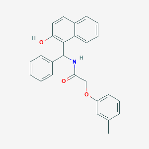molecular formula C26H23NO3 B5067473 N-[(2-hydroxy-1-naphthyl)(phenyl)methyl]-2-(3-methylphenoxy)acetamide 