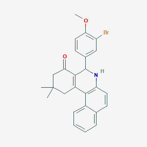 molecular formula C26H24BrNO2 B5067478 5-(3-bromo-4-methoxyphenyl)-2,2-dimethyl-2,3,5,6-tetrahydrobenzo[a]phenanthridin-4(1H)-one 