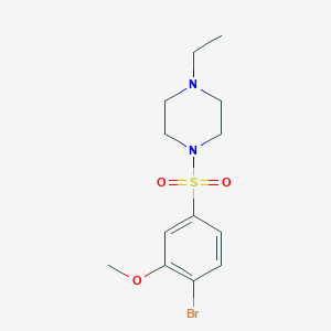 molecular formula C13H19BrN2O3S B5067485 1-[(4-bromo-3-methoxyphenyl)sulfonyl]-4-ethylpiperazine 