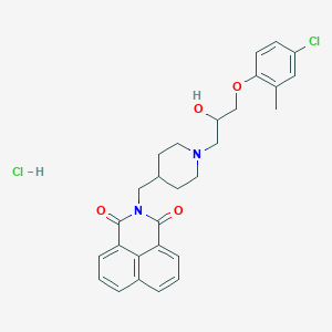 molecular formula C28H30Cl2N2O4 B5067513 2-({1-[3-(4-chloro-2-methylphenoxy)-2-hydroxypropyl]-4-piperidinyl}methyl)-1H-benzo[de]isoquinoline-1,3(2H)-dione hydrochloride 