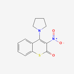 molecular formula C13H12N2O3S B5067517 3-nitro-4-(1-pyrrolidinyl)-2H-thiochromen-2-one CAS No. 69405-50-1