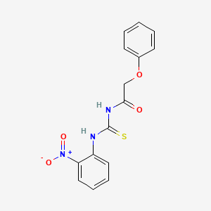 molecular formula C15H13N3O4S B5067533 N-{[(2-nitrophenyl)amino]carbonothioyl}-2-phenoxyacetamide 