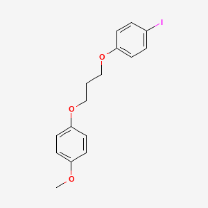 molecular formula C16H17IO3 B5067540 1-iodo-4-[3-(4-methoxyphenoxy)propoxy]benzene 