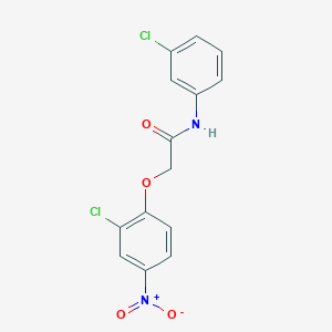 molecular formula C14H10Cl2N2O4 B5067545 2-(2-chloro-4-nitrophenoxy)-N-(3-chlorophenyl)acetamide 