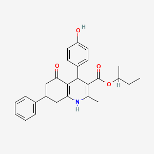 sec-butyl 4-(4-hydroxyphenyl)-2-methyl-5-oxo-7-phenyl-1,4,5,6,7,8-hexahydro-3-quinolinecarboxylate