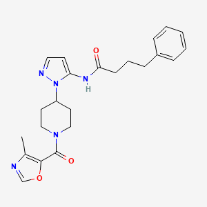 N-(1-{1-[(4-methyl-1,3-oxazol-5-yl)carbonyl]-4-piperidinyl}-1H-pyrazol-5-yl)-4-phenylbutanamide