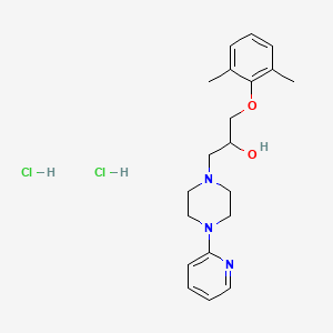 molecular formula C20H29Cl2N3O2 B5067660 1-(2,6-dimethylphenoxy)-3-[4-(2-pyridinyl)-1-piperazinyl]-2-propanol dihydrochloride 