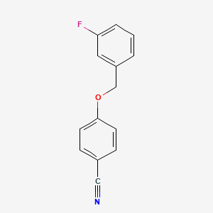 molecular formula C14H10FNO B5067674 4-[(3-fluorobenzyl)oxy]benzonitrile 
