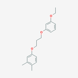 molecular formula C19H24O3 B5067677 4-[3-(3-ethoxyphenoxy)propoxy]-1,2-dimethylbenzene 