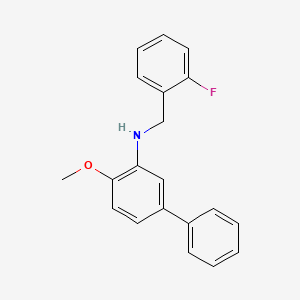 molecular formula C20H18FNO B5067680 (2-fluorobenzyl)(4-methoxy-3-biphenylyl)amine 