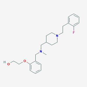molecular formula C24H33FN2O2 B5067685 2-(2-{[({1-[2-(2-fluorophenyl)ethyl]-4-piperidinyl}methyl)(methyl)amino]methyl}phenoxy)ethanol 