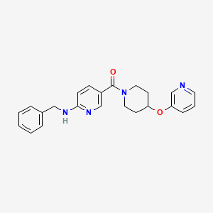molecular formula C23H24N4O2 B5067704 N-benzyl-5-{[4-(3-pyridinyloxy)-1-piperidinyl]carbonyl}-2-pyridinamine 