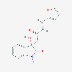molecular formula C17H15NO4 B506772 3-[(3E)-4-(furan-2-yl)-2-oxobut-3-en-1-yl]-3-hydroxy-1-methyl-1,3-dihydro-2H-indol-2-one CAS No. 355434-67-2