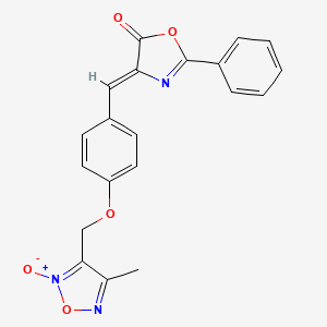 molecular formula C20H15N3O5 B5067721 4-{4-[(4-methyl-2-oxido-1,2,5-oxadiazol-3-yl)methoxy]benzylidene}-2-phenyl-1,3-oxazol-5(4H)-one 