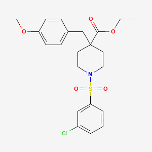 ethyl 1-[(3-chlorophenyl)sulfonyl]-4-(4-methoxybenzyl)-4-piperidinecarboxylate