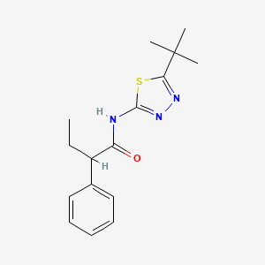 molecular formula C16H21N3OS B5067747 N-(5-tert-butyl-1,3,4-thiadiazol-2-yl)-2-phenylbutanamide 