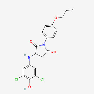 3-[(3,5-dichloro-4-hydroxyphenyl)amino]-1-(4-propoxyphenyl)-2,5-pyrrolidinedione