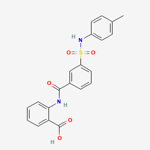 molecular formula C21H18N2O5S B5067795 2-[(3-{[(4-methylphenyl)amino]sulfonyl}benzoyl)amino]benzoic acid 