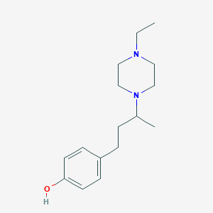 molecular formula C16H26N2O B5067797 4-[3-(4-ethyl-1-piperazinyl)butyl]phenol 
