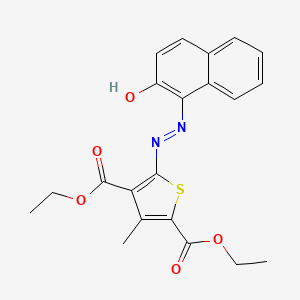 diethyl 3-methyl-5-[2-(2-oxo-1(2H)-naphthalenylidene)hydrazino]-2,4-thiophenedicarboxylate