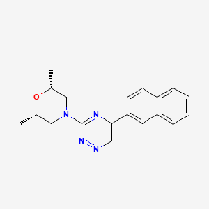 molecular formula C19H20N4O B5067872 3-[(2R*,6S*)-2,6-dimethyl-4-morpholinyl]-5-(2-naphthyl)-1,2,4-triazine 