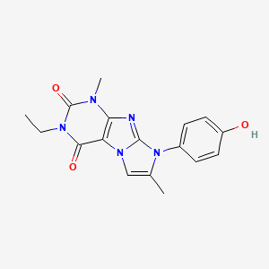 3-ethyl-8-(4-hydroxyphenyl)-1,7-dimethyl-1H-imidazo[2,1-f]purine-2,4(3H,8H)-dione