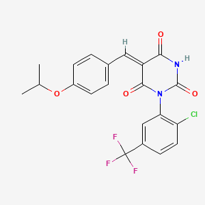 1-[2-chloro-5-(trifluoromethyl)phenyl]-5-(4-isopropoxybenzylidene)-2,4,6(1H,3H,5H)-pyrimidinetrione