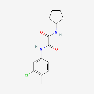 molecular formula C14H17ClN2O2 B5067890 N-(3-chloro-4-methylphenyl)-N'-cyclopentylethanediamide 