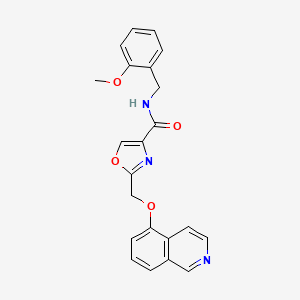 molecular formula C22H19N3O4 B5067900 2-[(5-isoquinolinyloxy)methyl]-N-(2-methoxybenzyl)-1,3-oxazole-4-carboxamide 