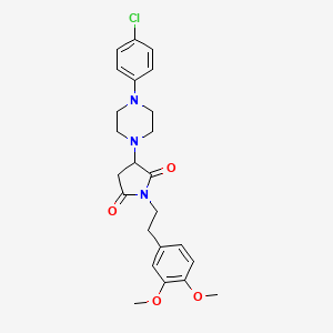 3-[4-(4-chlorophenyl)-1-piperazinyl]-1-[2-(3,4-dimethoxyphenyl)ethyl]-2,5-pyrrolidinedione