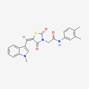N-(3,4-dimethylphenyl)-2-{5-[(1-methyl-1H-indol-3-yl)methylene]-2,4-dioxo-1,3-thiazolidin-3-yl}acetamide