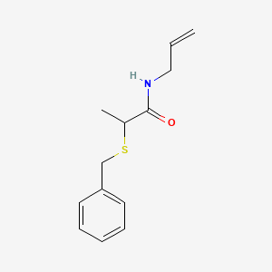 molecular formula C13H17NOS B5067928 N-allyl-2-(benzylthio)propanamide 