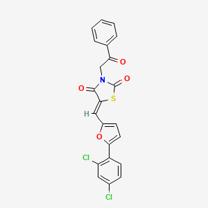 5-{[5-(2,4-dichlorophenyl)-2-furyl]methylene}-3-(2-oxo-2-phenylethyl)-1,3-thiazolidine-2,4-dione