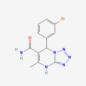 molecular formula C12H11BrN6O B5067937 7-(3-bromophenyl)-5-methyl-4,7-dihydrotetrazolo[1,5-a]pyrimidine-6-carboxamide 