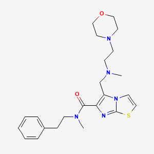 molecular formula C23H31N5O2S B5067965 N-methyl-5-({methyl[2-(4-morpholinyl)ethyl]amino}methyl)-N-(2-phenylethyl)imidazo[2,1-b][1,3]thiazole-6-carboxamide 