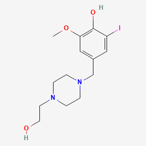 molecular formula C14H21IN2O3 B5068002 4-{[4-(2-hydroxyethyl)-1-piperazinyl]methyl}-2-iodo-6-methoxyphenol 