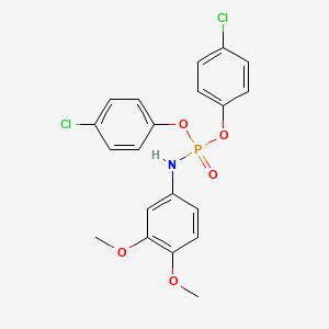 molecular formula C20H18Cl2NO5P B5068004 bis(4-chlorophenyl) (3,4-dimethoxyphenyl)amidophosphate 